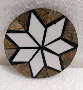 Custom Material Coaster Set Classic Style round Stone Pads for Kitchen Made in India - Product Image 3