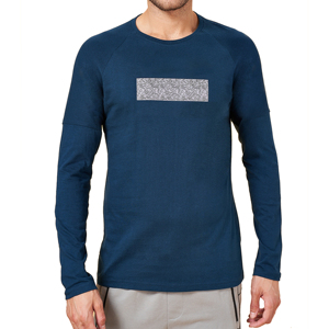 T-shirt pour homme à manches longues, coupe ajustée, en polyester/coton tricoté de haute qualité, logo personnalisé, service OEM, anti-UV - Product Image 6