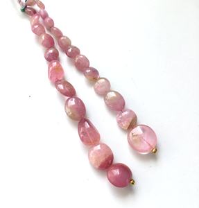 ทัวร์มาลีนสีชมพูอ่อนธรรมชาติ แบบเรียบ 2 เส้น สำหรับทำเครื่องประดับอัญมณ์ - Product Image 6