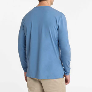 Camiseta de Manga Larga para Hombre 100% Algodón Orgánico, Corte Clásico Formal, Comodidad para Toda Temporada, Disponible en Varios Colores - Product Image 3