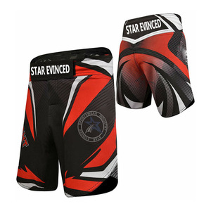 Pantalones cortos MMA para hombre de diseño personalizado 2025 con logotipo personalizado OEM azul sublimación ropa de artes marciales - Product Image 3