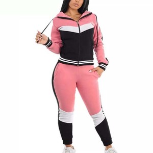 High Quality Custom Logo Sweat suits 2 Piece Set <b>Women's</b> Hoodies Tracksuit 100%Cotton Fleece New Design Zipper Tracksuits <b>Woman</b> - Product Image 6