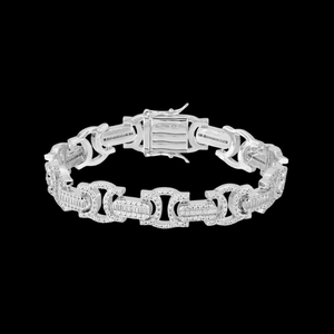 Bracelet Hip Hop Fabriqué en Argent Sterling 925 Diamant Moissanite Rond et Brillant avec Clarté VVS et Mode Tendance - Product Image 2