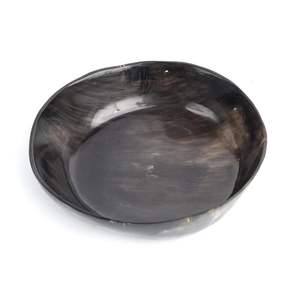 home Brown & Town Horn Round Shallow Display Dish Tray Luxury Hot Selling Buffalo Decorative <b>Bowl</b> <b>Shaving</b> Serving & Decorative - Product Image 3