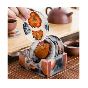 Posavasos de té y café de resina epoxi personalizable de la mejor calidad, opciones de tamaño y color, alfombrillas y almohadillas decorativas de calidad - Product Image 2