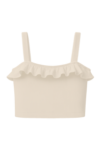 Pull sans manches en tricot côtelé à volants pour femmes, extensible, toutes saisons, débardeur uni, doux pour un usage quotidien, fabriqué au Vietnam - Product Image 5