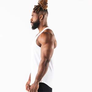 Musculation personnalisé Stringer solide noir débardeur coton homme Sport Gym poids gilet - Product Image 4