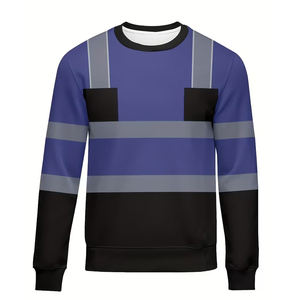 Wholesale Customized Workwear <b>Hi</b> <b>Vis</b> Reflective Long Sleeve Work Sweatshirts Reflective - Product Image 3