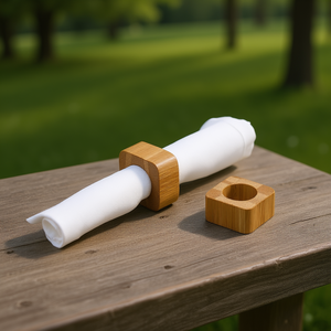 Set Portatovaglioli Personalizzato in Mesquite, Gadget Personalizzati per Decorazione Tavola - Product Image 3