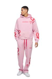 ชุดวอร์มคุณภาพสูง ระบายอากาศได้ดี ผลิตจากผ้าฝ้าย 100% 400+GSM สำหรับผู้ชาย พิมพ์ลายพัฟฟ์ น้ำหนักเบา - Product Image 4