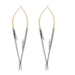 Microinstrumento Castroviejo de 18.0 cm con Bloqueo, Curvo, Cruzado, Acero Dentado, Mango Grueso, Dentavex Corporation, Fuente de Alimentación Manual - Product Image 2