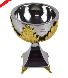 Bol de service alimentaire fini argent en aluminium métallique de longue taille de qualité supérieure pour restaurant et bar d'hôtel - Product Image 2