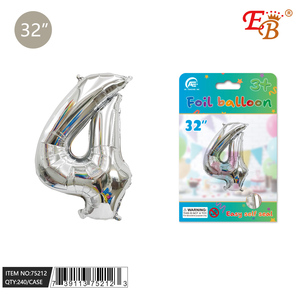 32 \ "n. 4 palloncino in alluminio argento 240 pz/CS per decorazioni per feste - Product Image 1