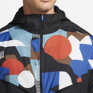 Veste coupe-vent imperméable à motifs pour homme |   Veste de course légère à capuche |   Vêtements de rue urbains imprimés |   Écologique et rapide - Product Image 3