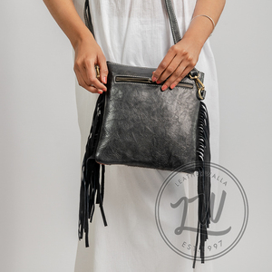 Bolsos cruzados Vintage de piel de vaca con estampado de Color en relieve para mujer - Product Image 5