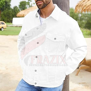 Veste Boxy en jean pour hommes à séchage rapide en gros à vendre en ligne Veste Boxy en jean en coton pour hommes - Product Image 4