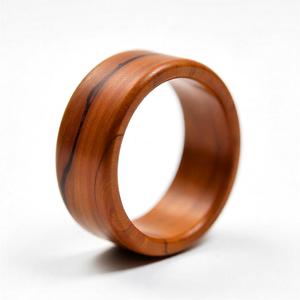 Anillo de Madera de Acacia Natural Rústico Hecho a Mano, Ligero, Personalizable, Unisex, Banda de Madera, Joyería Clásica para Bodas - Product Image 2