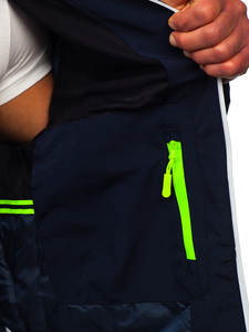 Chaqueta con cremallera de talla grande con estampado técnico de secado rápido de invierno para adultos, chaqueta Cortavientos reversible ligera para hombre - Product Image 5