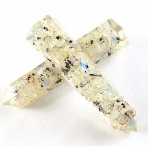 Varitas de masaje facetadas de piedra lunar arcoíris, venta al por mayor, artesanías de cristal, Vikingo, Feng Shui, Reiki, rocas, orgón, productos de energía para la venta - Product Image 3