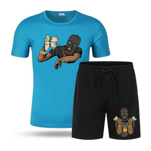 Custom Black Graphic <b>Shorts</b> Set <b>Men</b> Printed Streetwear <b>T</b> <b>Shirt</b> <b>and</b> <b>Shorts</b> Two Piece Summer Outfit - Product Image 4