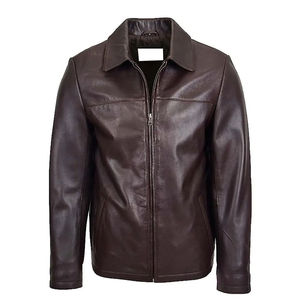 2024 superventas chaqueta de moda para hombre logotipo personalizado de alta calidad 100% chaqueta de cuero para hombres - Product Image 5