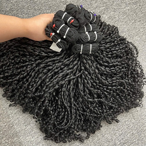Venta al por mayor de extensiones de cabello humano real Remy vietnamita para cabello rizado sin procesar cutícula alineada máquina de trama doble No - Product Image 3