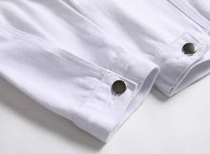 <b>Men's</b> High Street Style Winter Stand <b>Denim</b> <b>Jacket</b> Best Quality Durable Comfortable <b>with</b> Embroidery <b>Hooded</b> Letter XS Size - Product Image 6