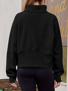 Sweat-shirt à fermeture éclair surdimensionné pour femmes de luxe nouvelle mode sweat à capuche long décontracté avec technique brodée pour la saison d'automne - Product Image 3