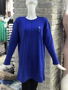 Suéter de punto informal de otoño e invierno para mujer, cárdigan holgado de manga larga, jersey de marfil sólido con decoración de botones, Túnica de cuello redondo - Product Image 2