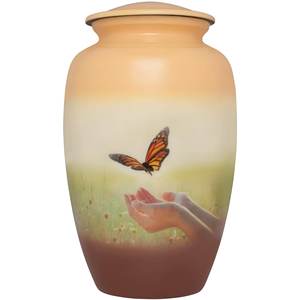 Urne funéraire en laiton de meilleure qualité, conception d'ailes d'ange en métal massif, approvisionnement direct en gros pour l'enterrement des cendres d'animaux de compagnie. - Product Image 4