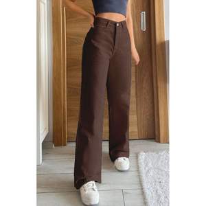 Modern Luxury <b>Women</b> Wide Leg Brown <b>Jeans</b> High Rise Loose Fit Eco-Friendly Plating Durable Street Style Size 26-40 OSCA - Product Image 3