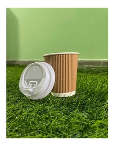 Gobelet à café de luxe écologique à paroi simple de 480 ml (16 oz) Couleurs naturelles Papier pur Anti-fuite Vaisselle jetable Biodégradable - Product Image 1