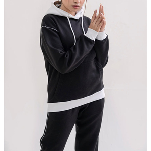 Conjunto de chándal de lana de gran tamaño esencial para mujer, Sudadera con capucha y pantalones de chándal, conjunto de chándal de 2 piezas para mujer - Product Image 6