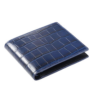 กระเป๋าสตางค์หนังวัวแท้ลายจระเข้สำหรับผู้ชายกระเป๋าสตางค์สุดหรูที่ใส่บัตรหนัง - Product Image 6