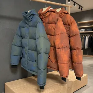 Men's Hooded Down <b>Coat</b> Winter Parka Custom Embroidered Logo Casual Outdoor Jacket - Product Image 3