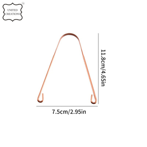 Nettoyage de la bouche en métal Brosse de nettoyage de la langue buccale Outils de soins d'hygiène buccale Grattoir à langue en cuivre en acier inoxydable pour adulte - Product Image 2