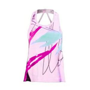 Camiseta sin mangas de alta calidad para mujer, diseño de espalda cruzada sublimada, lona de poliéster 100%, ligera, transpirable, de secado rápido, impresa personalizada - Product Image 1