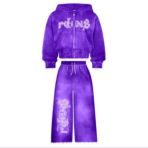 Wholesale Ladies Cotton Tracksuit 2025 Track <b>Suit</b> Set For Women Custom Logo Women Sweat <b>Suit</b> Color Block Woman <b>Suit</b> - Product Image 1