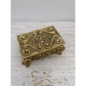 Caja de joyería de diseñador real dorada, organizador de almacenamiento decorativo elegante para anillos, pendientes, collares, pulseras, regalo y decoración del hogar - Product Image 5