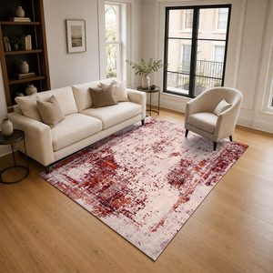 RUGS DEPOT LXDP-0523 Wholesale Multicolor Neutral Modern Abstract Digital Printed Machine Washable Chenille Area Rug Non <b>Slip</b> - Product Image 2