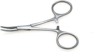 Pinces à moustiques Hartman de qualité supérieure en acier inoxydable OEM, 35 pouces, mâchoires courbées et dentelées, pince hémostatique par Shu&Co - Product Image 2