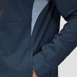 El mejor precio, chándal cortavientos transpirable personalizado para hombre, para uso al aire libre, patrón sólido con logotipo frontal, el mejor diseño para hombre - Product Image 2