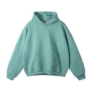 Sudadera con capucha de moda de gran tamaño Premium 100% algodón personalizado peso pesado Color sólido patrón 3D con capucha ajuste suelto grueso diseño liso - Product Image 1