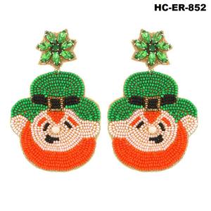 Pendientes de cuentas inspirados en diseñador elegante con cuentas de vidrio accesorio decorativo Ideal para mujeres para Navidad Halloween - Product Image 3