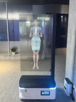 Robot inteligente de 55 pulgadas, Robot publicitario automático, Robot inteligente, pantalla OLED de navegación GPS de alta tecnología