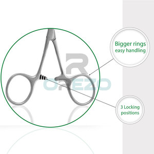 Pinza Hemostática Manual de Acero Inoxidable de Fácil Agarre, Recta, Reutilizable, Ligera, con Certificación CE, Instrumento Quirúrgico para Uso Clínico - Product Image 6
