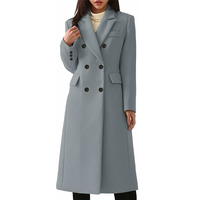 Longs manteaux pour femmes au design personnalisé en gros Vêtements d'extérieur respirants Longs manteaux pour femmes avec poches
