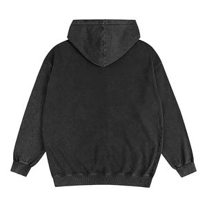 2025 Top tendance hommes sweat à capuche zippé Vintage lavage à l'acide Style 100% coton polaire avec impression numérique teint uni pour l'hiver - Product Image 6