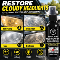 Liquide de Restauration de Phares de Voiture 100ml – Éliminateur de Jaunissement et d'Oxydation, Nettoyant et Polissant pour Lentilles de Phares, Revêtement Céramique OEM