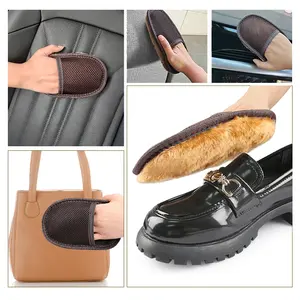 Высококачественные кожаные перчатки с мягкой имитацией ягненка для полировки обуви, ухода за салоном автомобиля и удаления пыли - Product Image 3